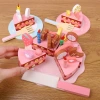 Wooden simulation cake girl house play toy set, children's mini kitchen, Chekele kindergarten teaching AIDS Specification image